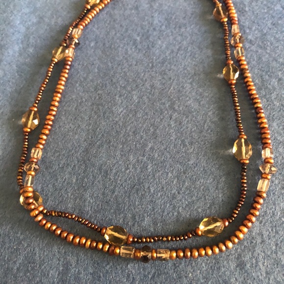 Beaded necklace and bracelet. Each have multi strands. Sterling silver clasp - Picture 2 of 10